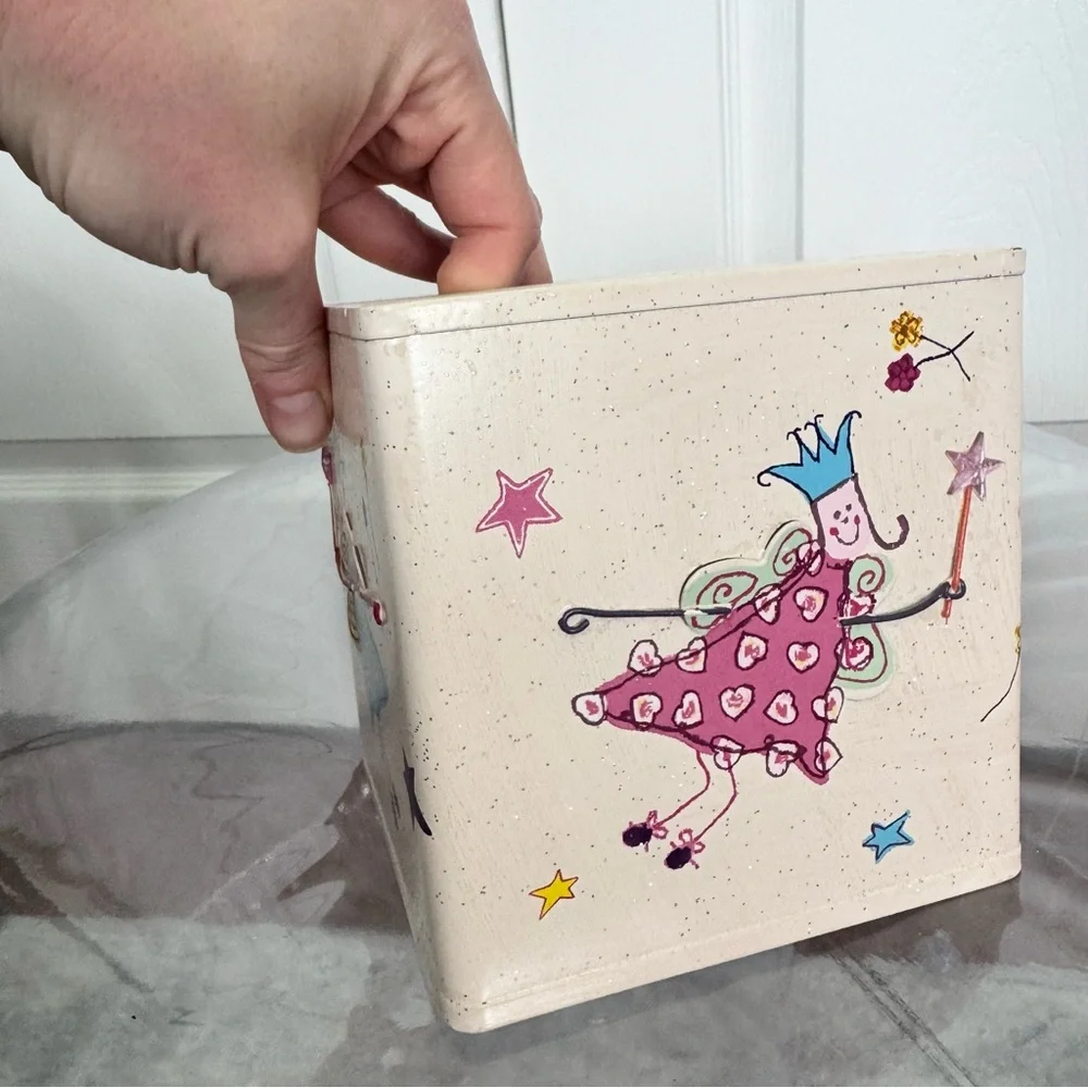 Vintage 90’s LAURA ASHLEY Whimsical Fairy Tissue Box Cover